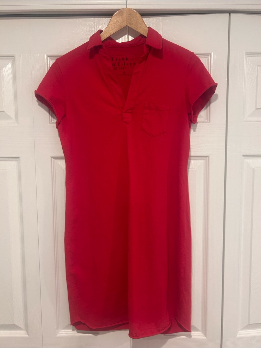 Frank & Eileen Women's Red Double Decker Lauren Polo Dress Size XS EUC